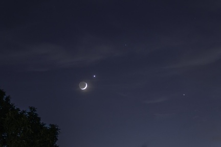Moon, Venus, Jupiter and Regulus Star