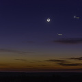 Mercury, Venus and Moon