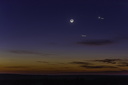 Mercury, Venus and Moon
