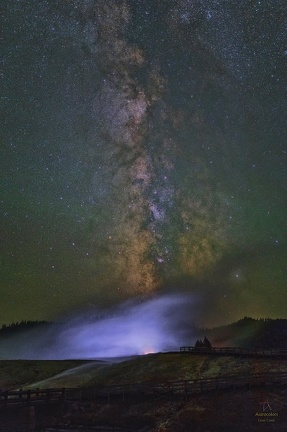 Clouds of steam and stars.