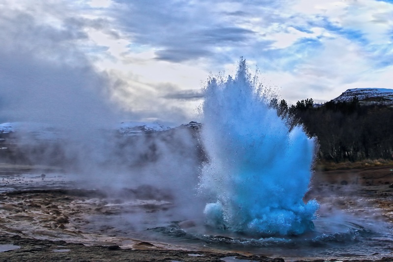 Geyser in Hukadalur, Iceland